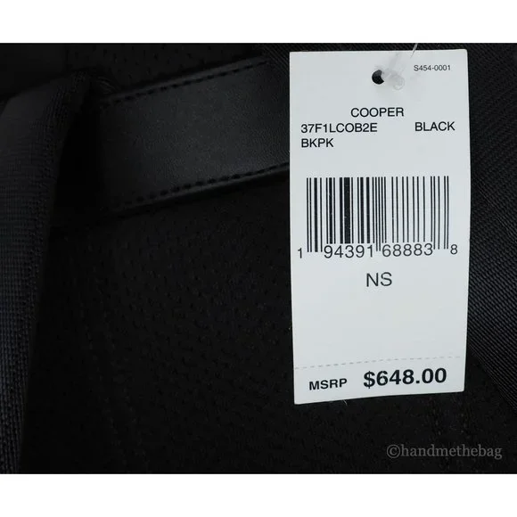 NWT Michael Kors Men's Cooper Crocodile Black Embossed Leather Shoulder Backpack - Picture 4 of 8